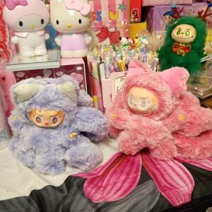 Plush Animal Costume Dolls - Pink and Purple